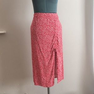 Urban Romantics Midi Skirt w/ Adjustable Slit